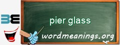 WordMeaning blackboard for pier glass